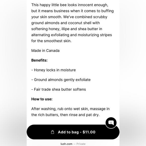 LUSH Scrubee buttery scrubby honeybee body butter - Picture 5 of 5